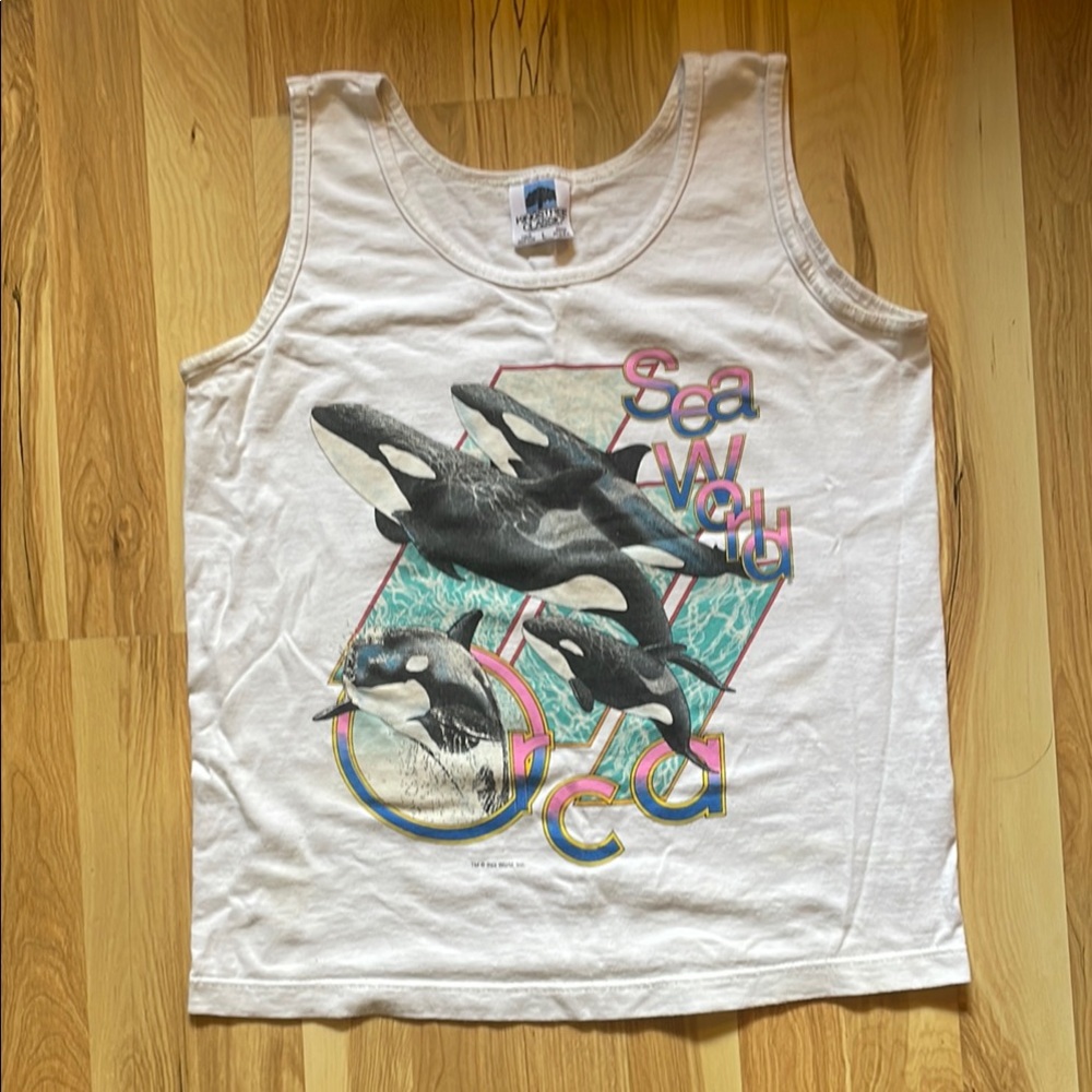 Youth SeaWorld Orca Graphic Tank Top